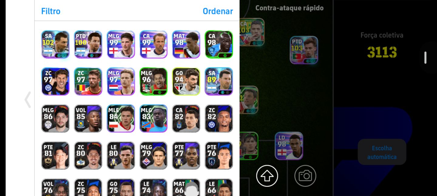 Conta inicial com Kluivertz,Enzo Fernandez,Bommel,Suarez,Pedro neto,390 coins