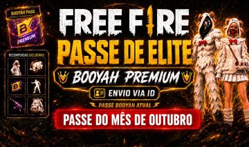PASSE BOOYAH PREMIUM FREE FIRE GARENA | VIA ID, SEM ADICIONAR | ENTREGA RÁPIDA