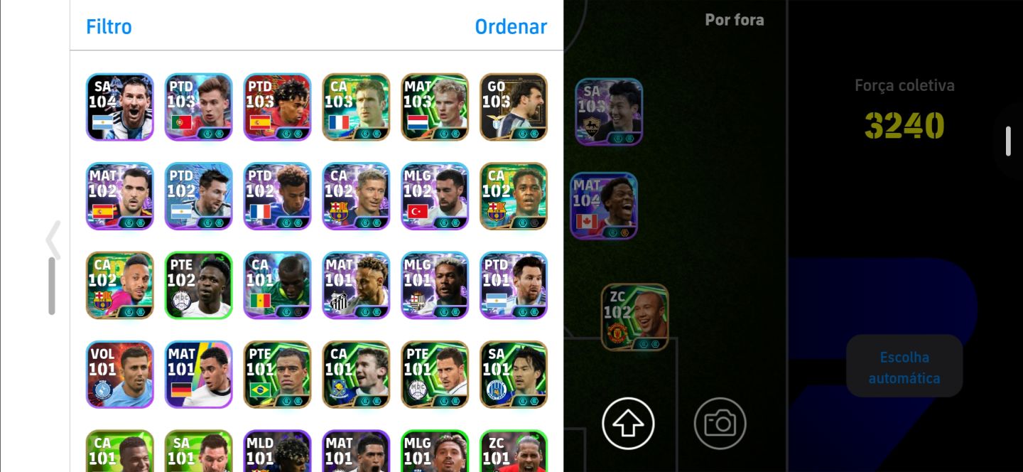 CONTA EFOOTBALL COM 3240 DE FORÇA , MESSI BIG TIME+ADRIANO+ZICO+SON e muito mais