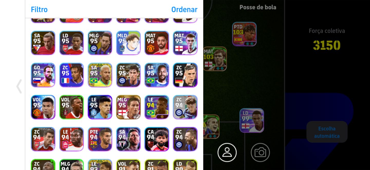Conta eFootball Forte | 4M GP | Vários 100+ | 3150 FC