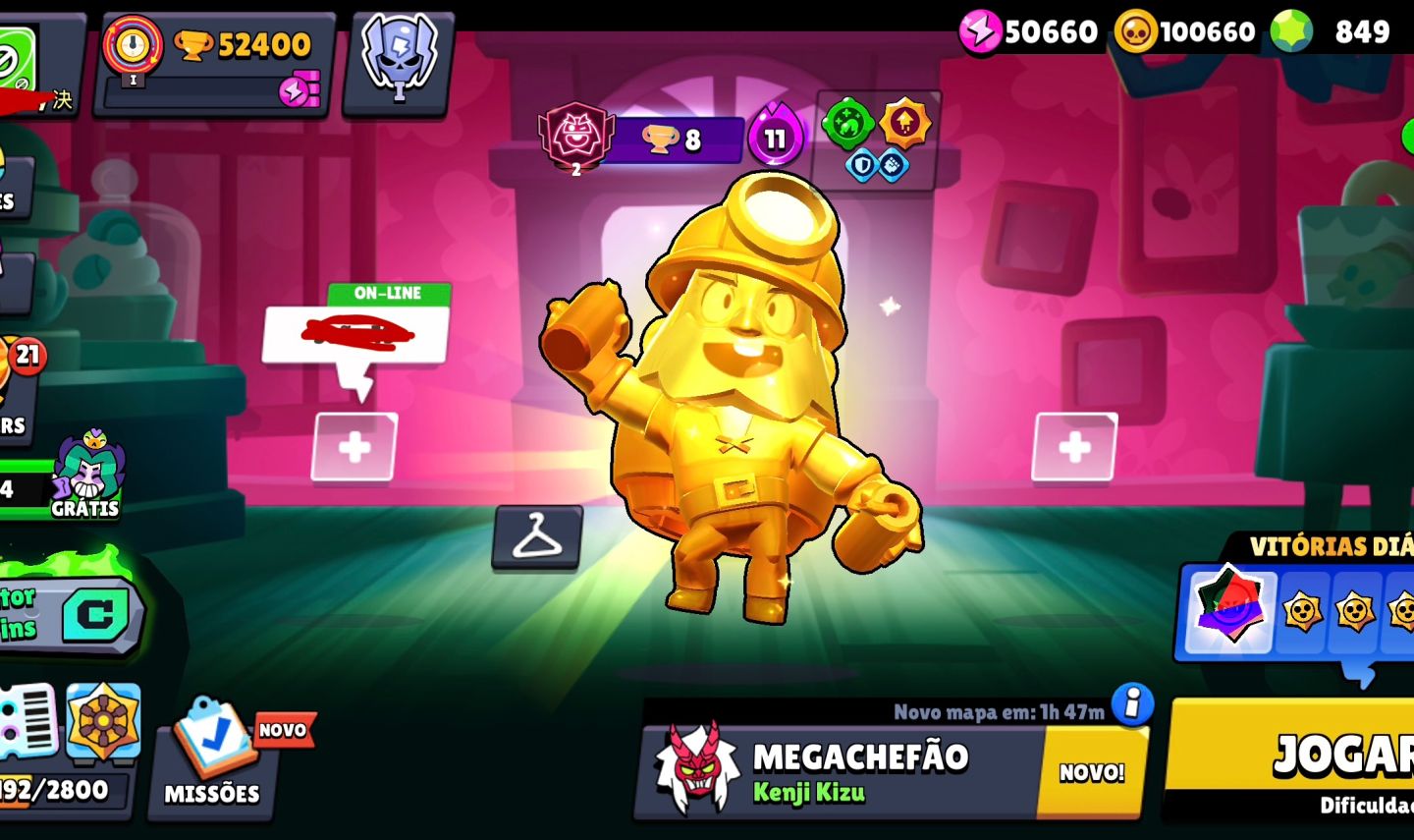 BRAWL STARS 52K TROFÉUS | 107 BRAWLERS | 43 MAX | 849 GEMAS + SKINS EXCLUSIVA