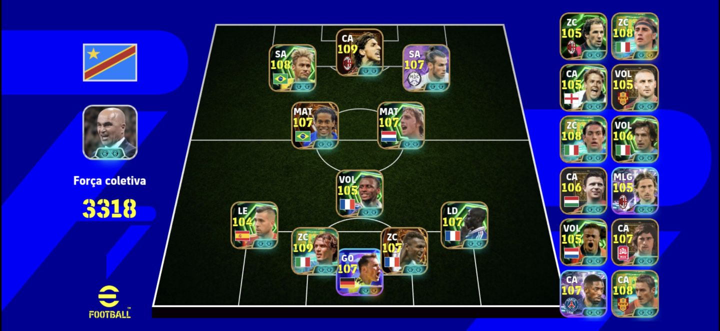 Conta Efootball 27 - meta das metas pra ir logo , +3310 força ! RONALDINHO BIG +