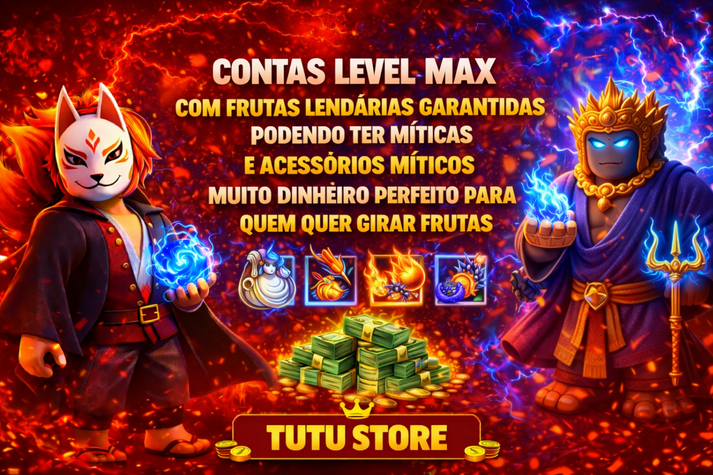 Blox fruits /TUTU STORE A MELHOR LOJA DO MERCADO
