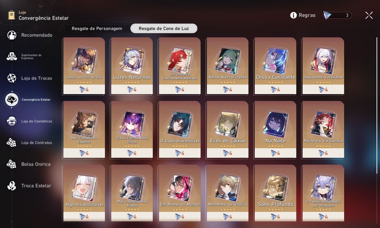 CONTA HONKAI + ZENLESS ZONE ZERO: PHAINON E4 + YE SHUNGUANG M2