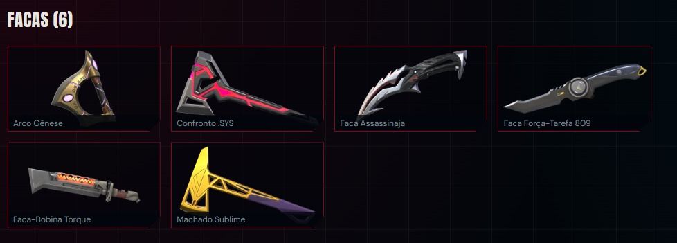 CONTA VALORANT COM 111 SKINS E 6 FACAS (COM PHANTOM AYAKASHI /VANDAL FLORETÉREA)