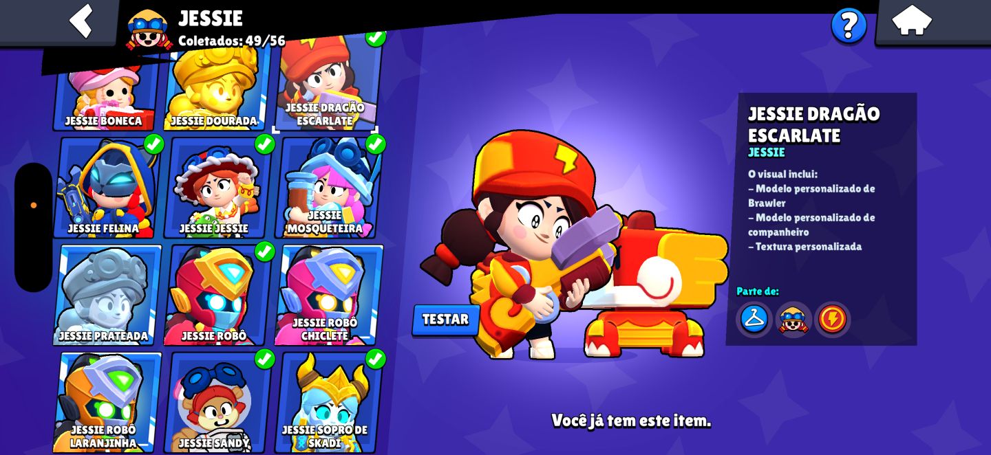 CONTA RARA DE BRAWL STARS COM COLT DESAFIANTE E +500 SKINS (70K de troféus)