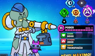 CONTA BRAWL STARS COM SKIN SHELLY ESTRELAR