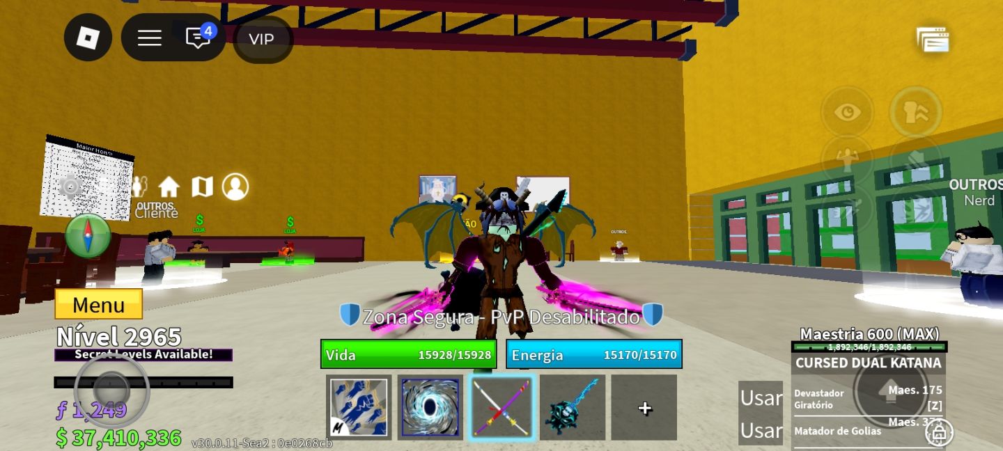Conta quase lv +3000, blox fruits+ dragon permanente