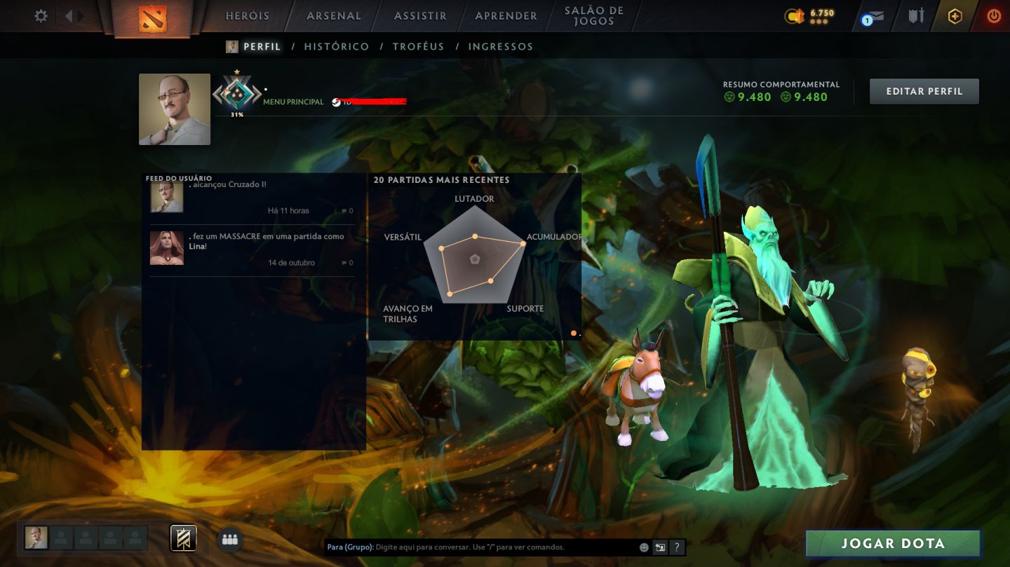 Cruzado 1 - Dota 2 1.589 MMR -9.480/9.480 BEHAVIOR - MAIN POOL