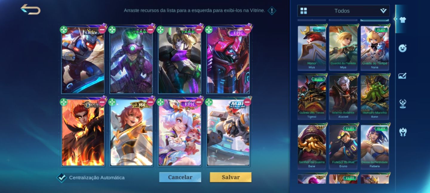 Conta Mlbb com ótimas skins