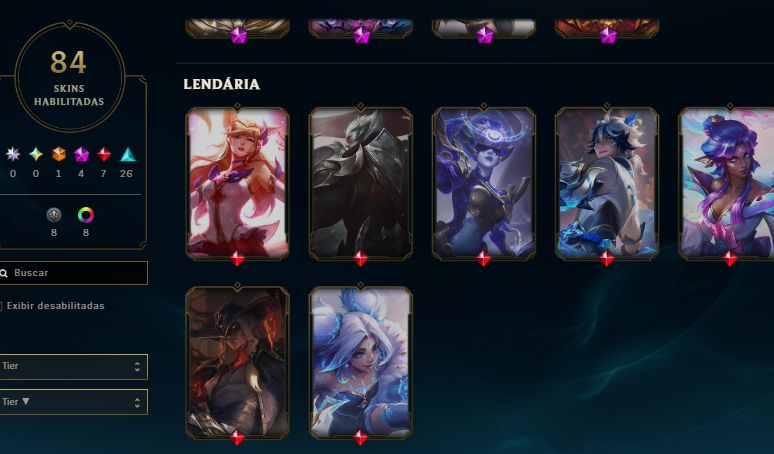 Conta diamante 4 / Full acesso / 84 skins + / miticas e raras