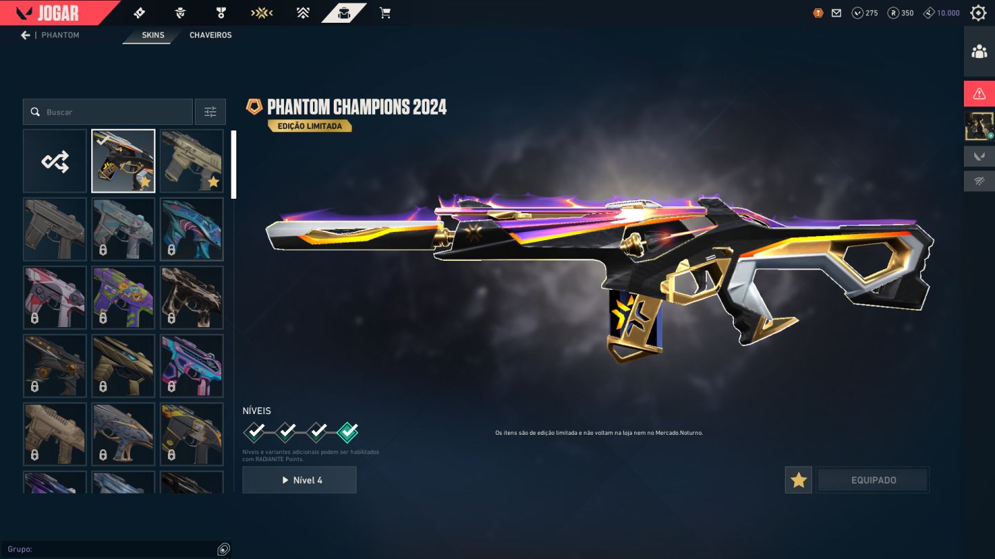 Conta diamante1 com skins de vandal,phantom,operator,faca,sherif