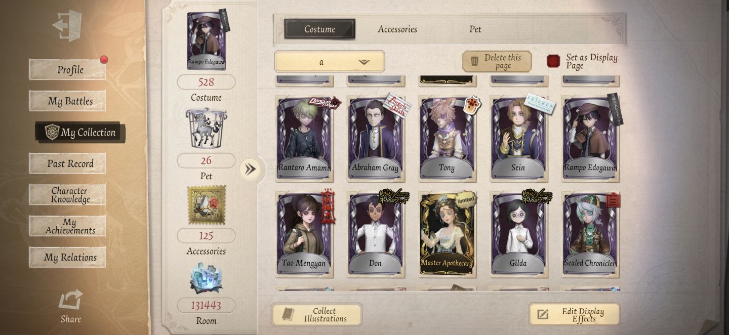 Conta Identity V com Ryuk e muito mais!