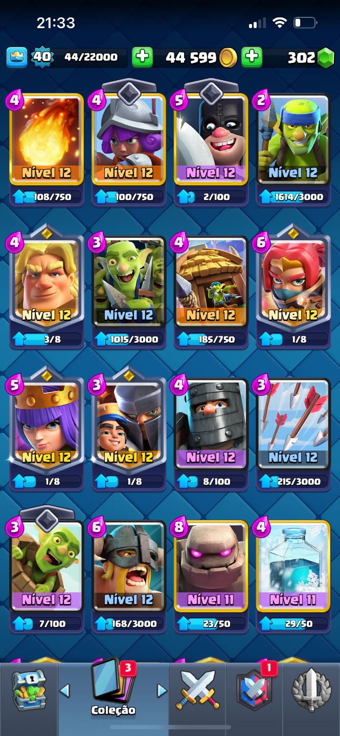 Conta supercell com 3 jogos!! (Leia a descrição)