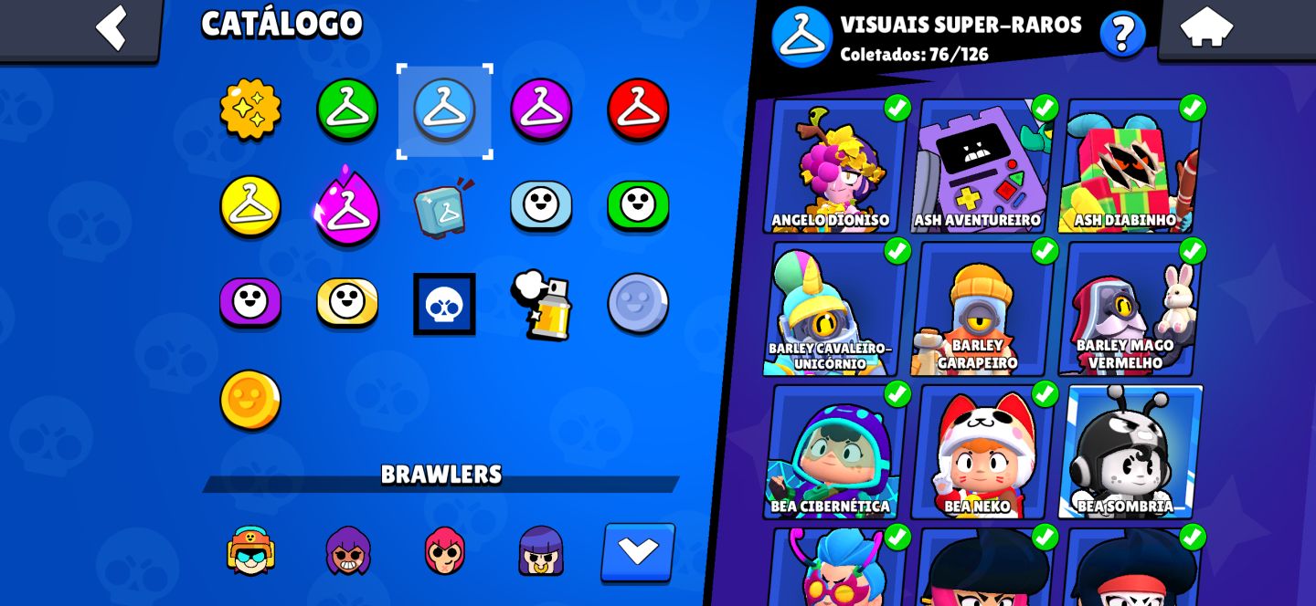 CONTA BRAWL STARS COMPLETA 35K TROFÉU(+600 gemas)