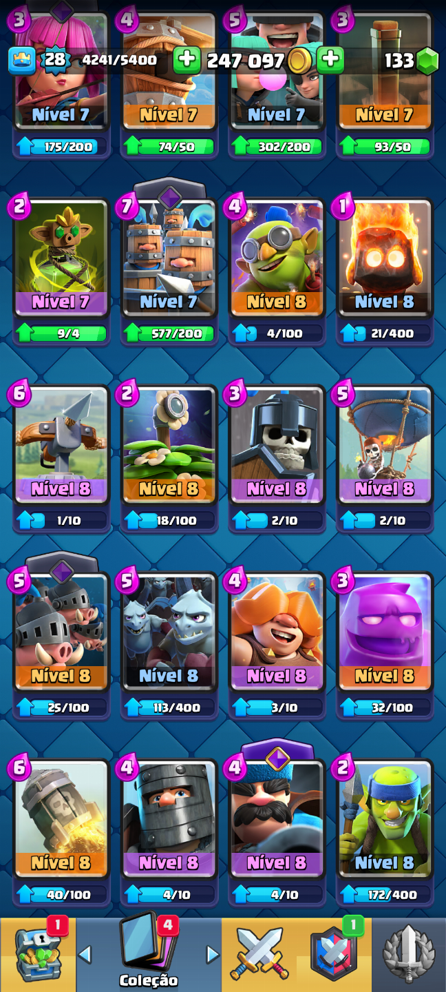 CONTA CLASH ROYALE! -BRUXA EVO + EMOTES!