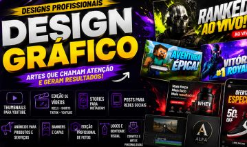 Criação de Artes, Thumbnails, Vídeos e Anúncios | Qualidade por um Preço Baixo!