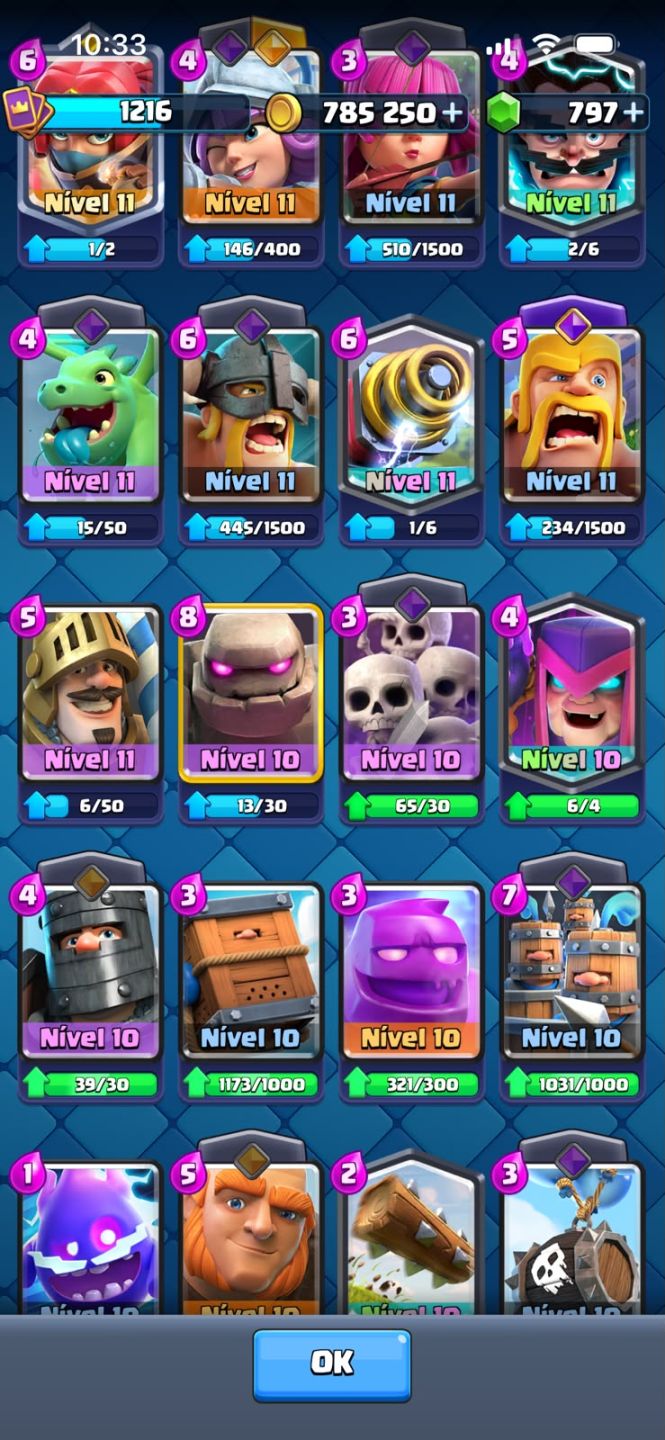 Conta de clash rara mt rara