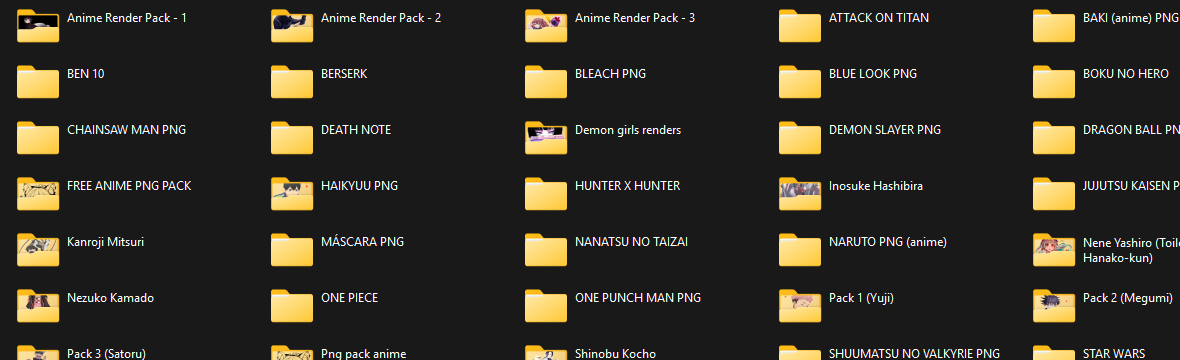 MELHOR PACK DE ANIME E MANGA PNG +2GB!! - ENTREGA AUTOMATICA
