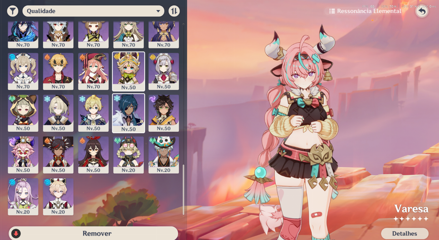 Conta genshin END GAME com os melhores DPS do jogo + conta Honkai star rail