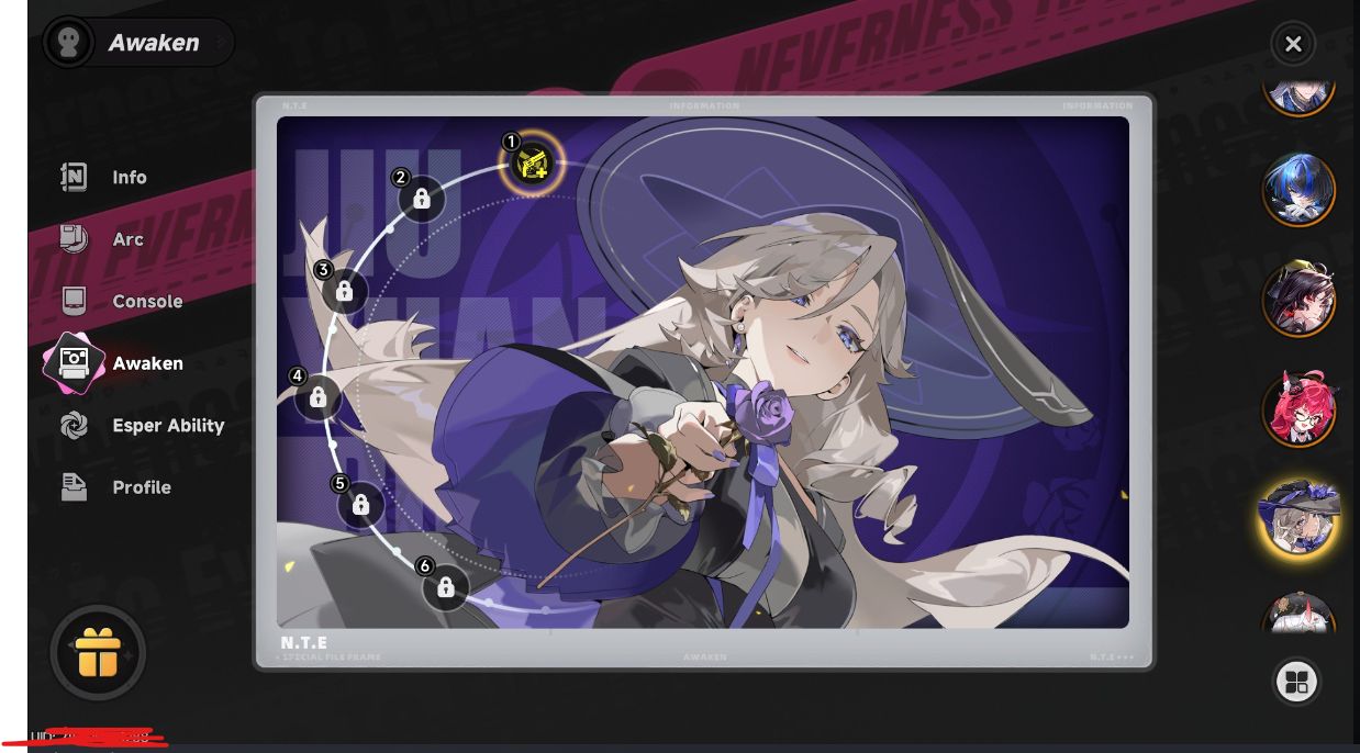 Conta NTE com vários Personagens tier S, Porche e Shinku C1
