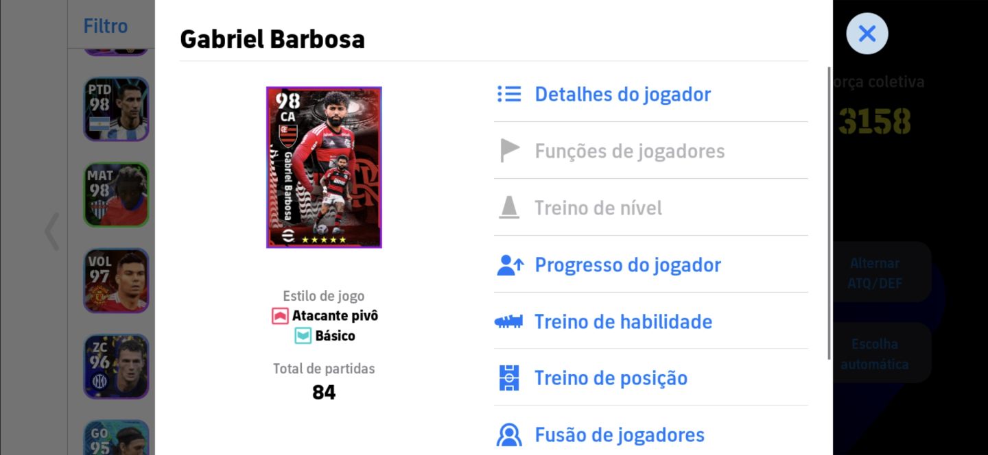Conta eFootball TOP com Força Coletiva 3158 e Lendas como o novo Marcelo!