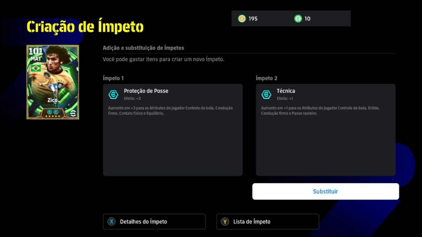 Conta Efootball Xbox/PC com jogadores como Messi, Cruyff, Kaka, Zico e Neymar