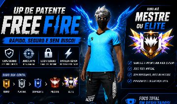 UP DE PATENTE FREE FIRE RÁPIDO, SEGURO E SEM RISCO