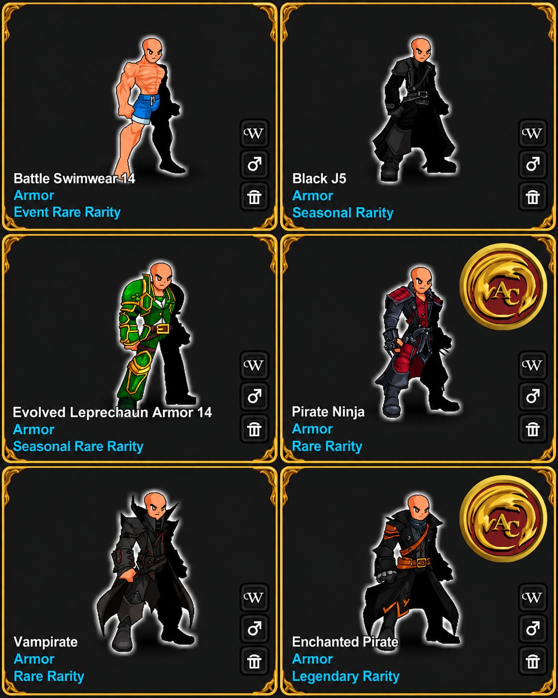 CONTA 15 AQW ANOS / 2 DONATED IODA PRA USO/ OBLIVION SWORD RARE/ FORGES/ ENDGAME