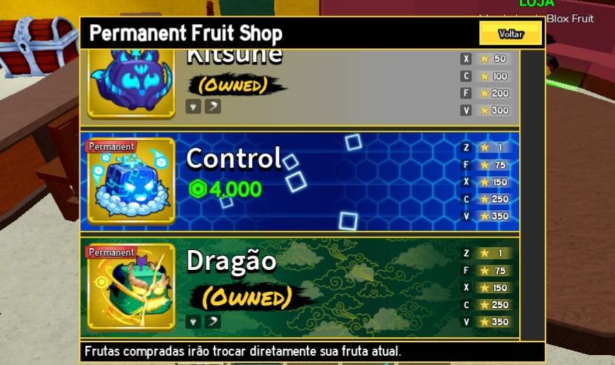 Conta de blox Fruit com 4 perm e upada em vários jogo