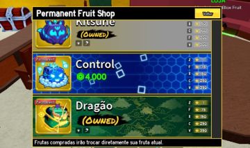 Conta de blox Fruit com 4 perm e upada em vários jogo
