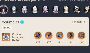 Conta genshin Columbia+arma assinatura+47 personagens serve americano