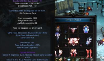 CONTA MEGAMU 1091 LVL SET F.O.A AWAKENING E SCEPTER BLUE EYE SOCKET