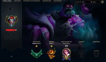 CONTA LOL ESMERALDA IV | MMR MASTER+ | HANDLEVEL | 6 SKINS | 11 ESPOLIOS