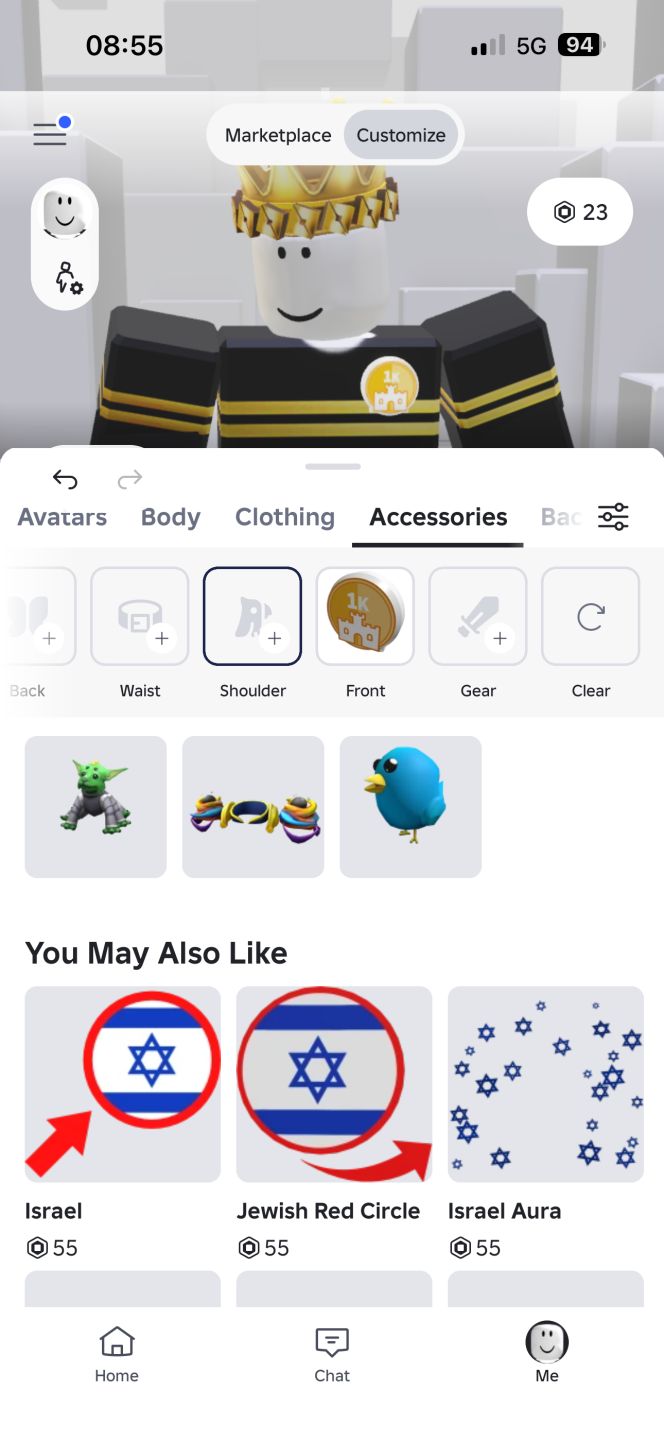 CONTA DE ROBLOX ( Gold Crown of ) ( jogo com 1.6K de visitas )