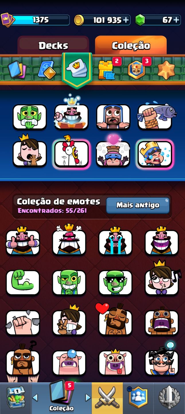 CONTA CLASH ROYALE - INTERMEDIÁRIA Arena Panquecas! Comece na vantagem!
