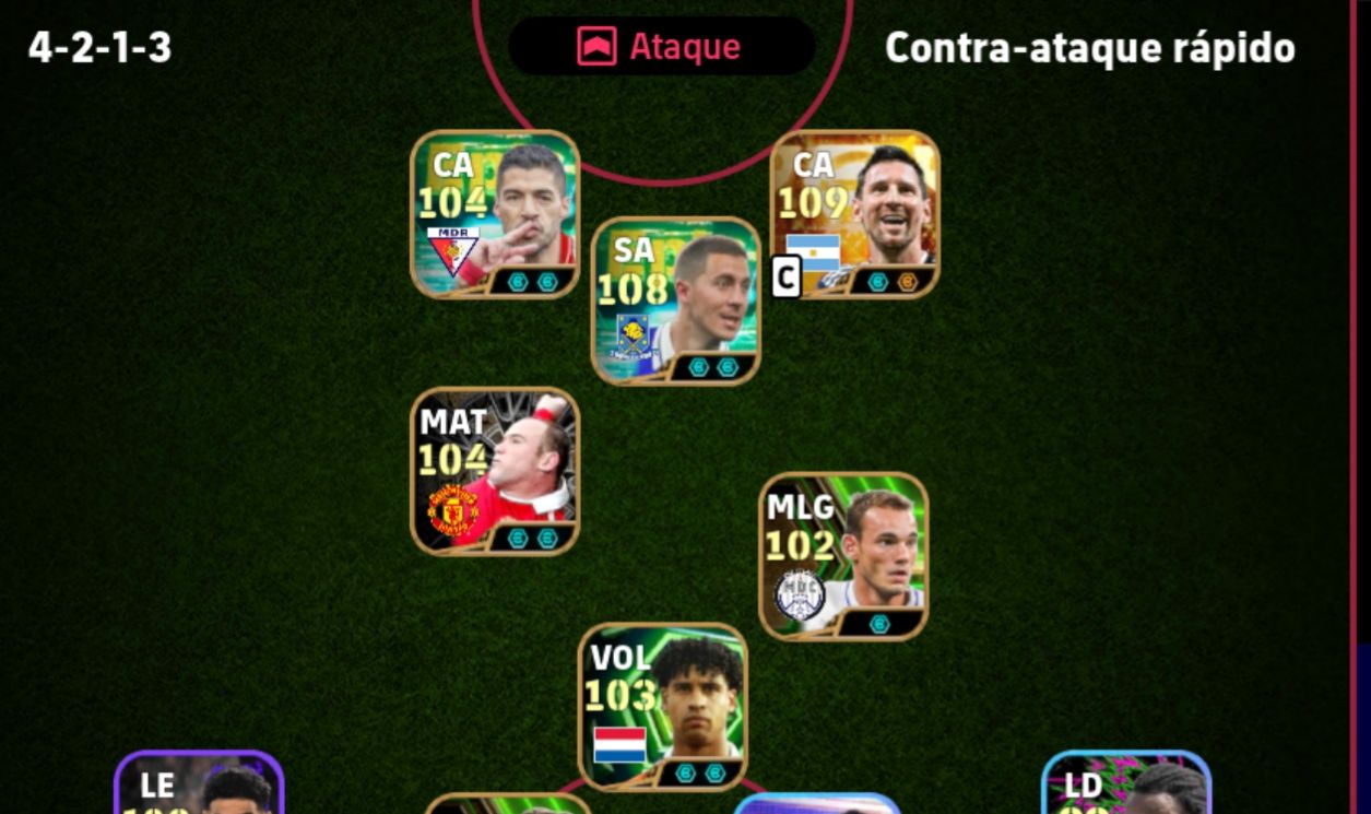 CONTA BRABA MESSI 111 + HAZARD 109 + SUAREZ 105 E COMPANHIA