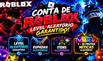 CONTA ROBLOX | LEVEL ALEATÓRIO + ATÉ 10 FRUTAS MÍTICAS