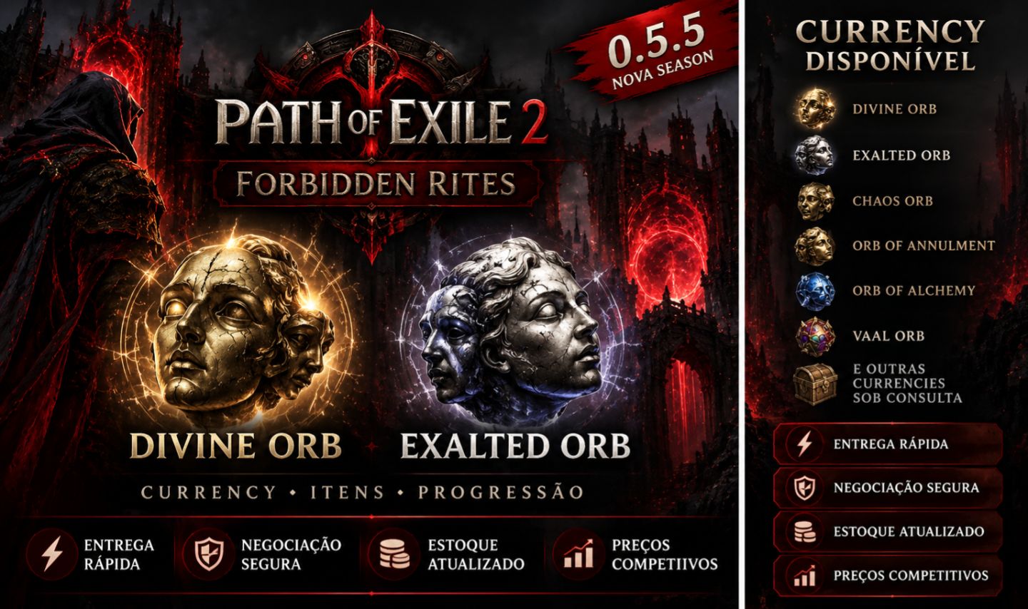POE 2 0.5.5 FORBIDDEN RITES | DIVINE + EXALTED | ENTREGA RÁPIDA