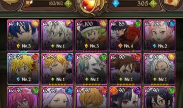 Conta 7DS 1M CC | Gawain 3/6, Tiore 2/6, Percival 3/6 | S/ Vínculo