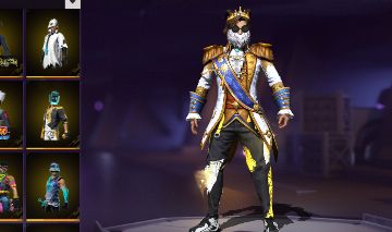 CONTA FREE FIRE COM ANGELICAL AMARELA E ALGUMAS COISAS DA PARCERIA NARUTO.