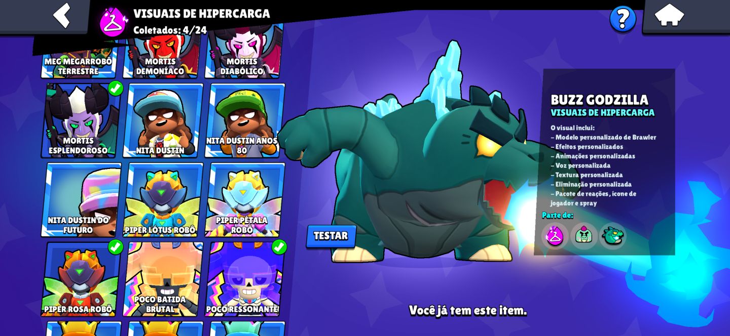 CONTA DE BRAWL 38k COM OS 4 PRIMEIRO PASS PLUS E SKINS OLD