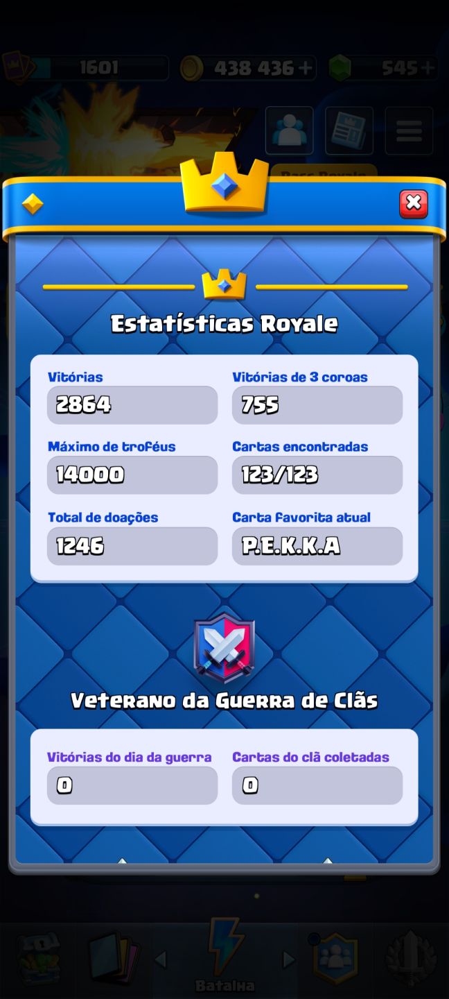 CONTA DE CLASH ROYALE FULL +14500K DE TROFÉUS [MELHOR PREÇO DE REVENDA]