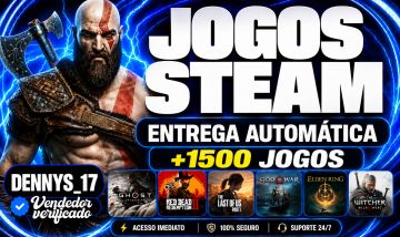 JOGOS PARA PC - CONTA STEAM OFFLINE +1500 JOGOS | ENTREGA AUTOMÁTICA