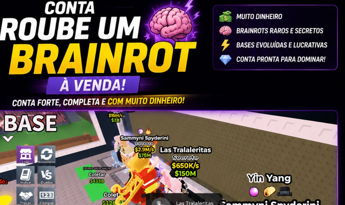 Conta de roube um brainrot com muito dinheiro e muito boa