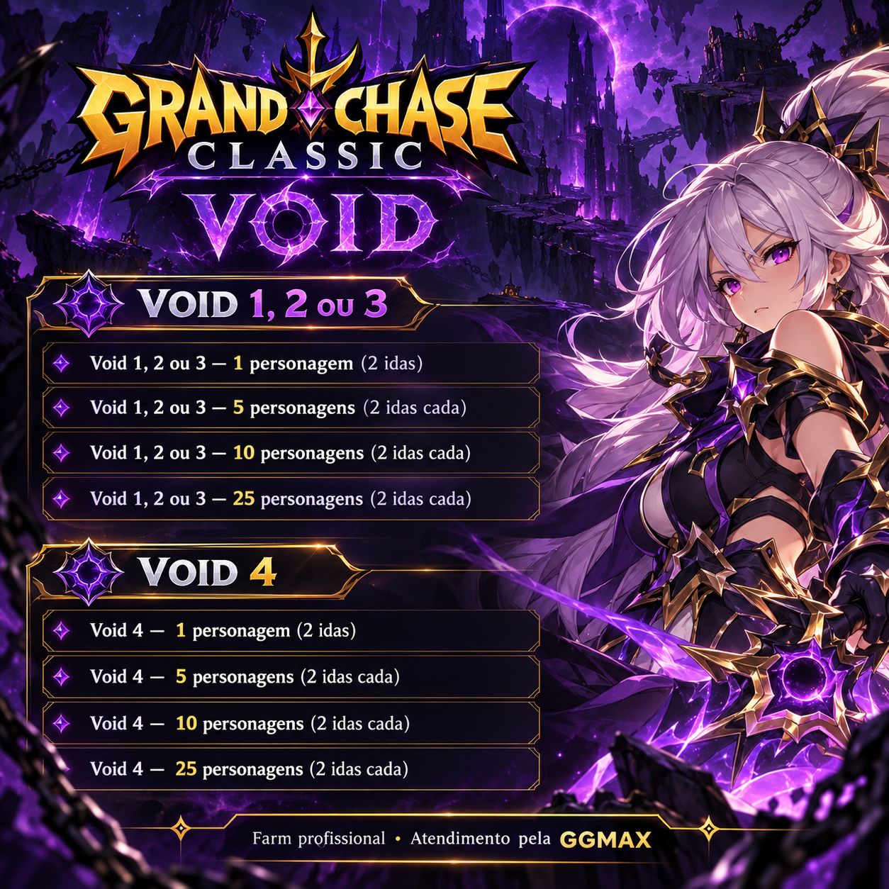 GRAND CHASE CLASSIC | FARM PROFISSIONAL | PACOTES E SERVIÇOS