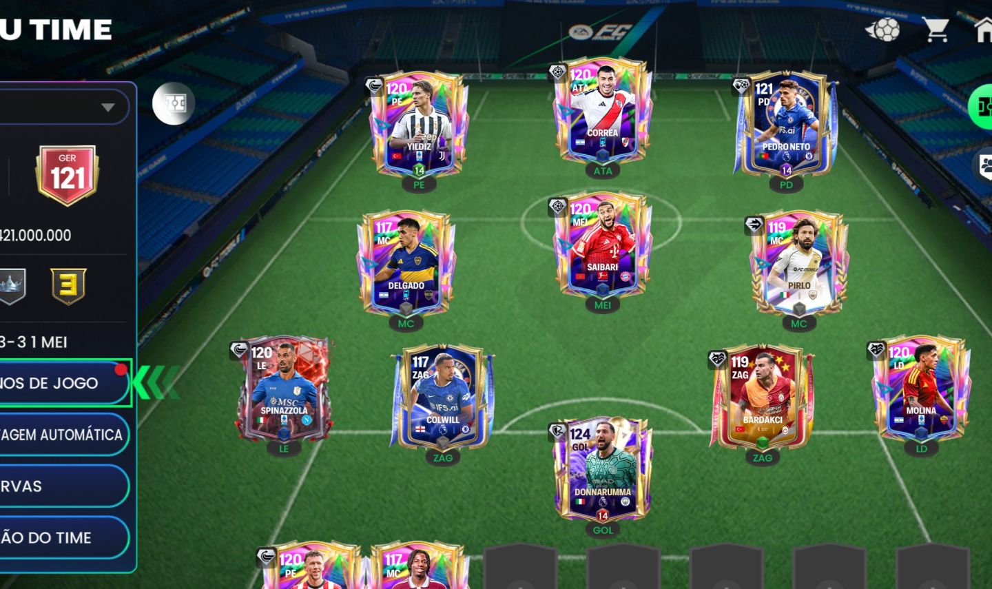 [MENOR PREÇO!] CONTAS DE FIFA MOBILE/EA FC MOBILE - GER 121 PERTO DO GER 122/123