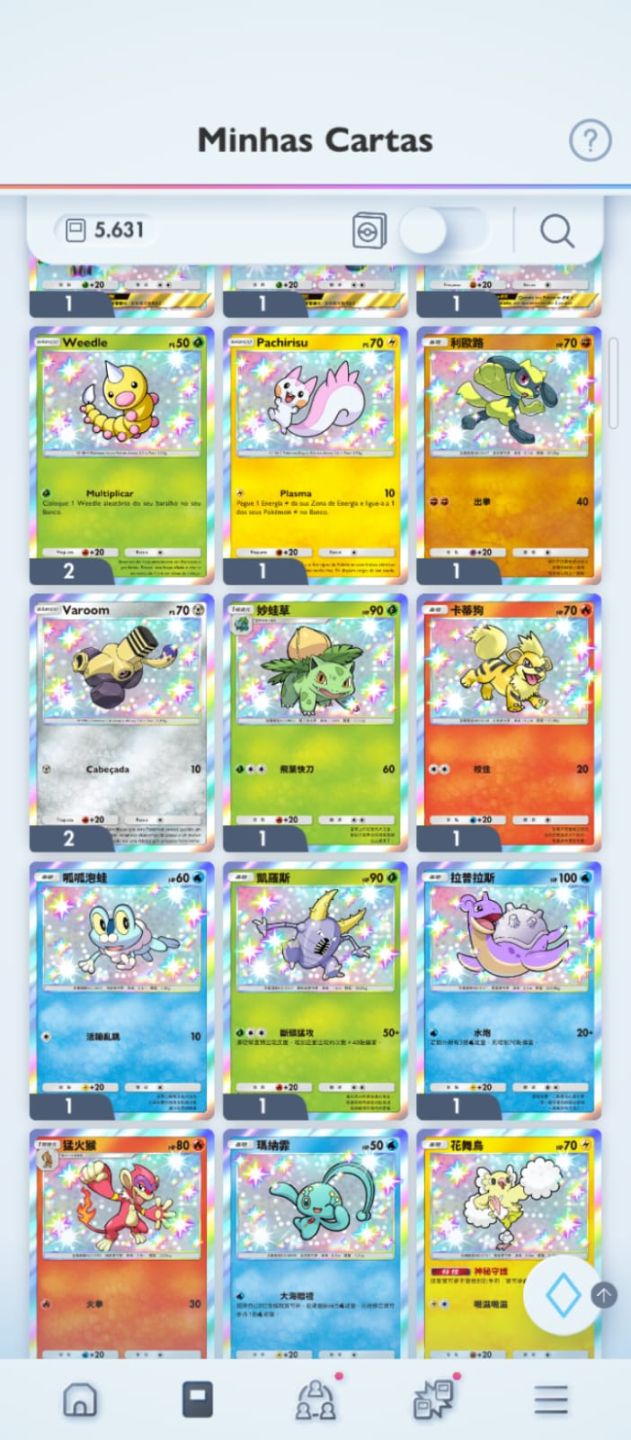 Conta Pokémon TCG Pocket 5.000+ Cartas | 2x Charizard Shiny ex Full Art