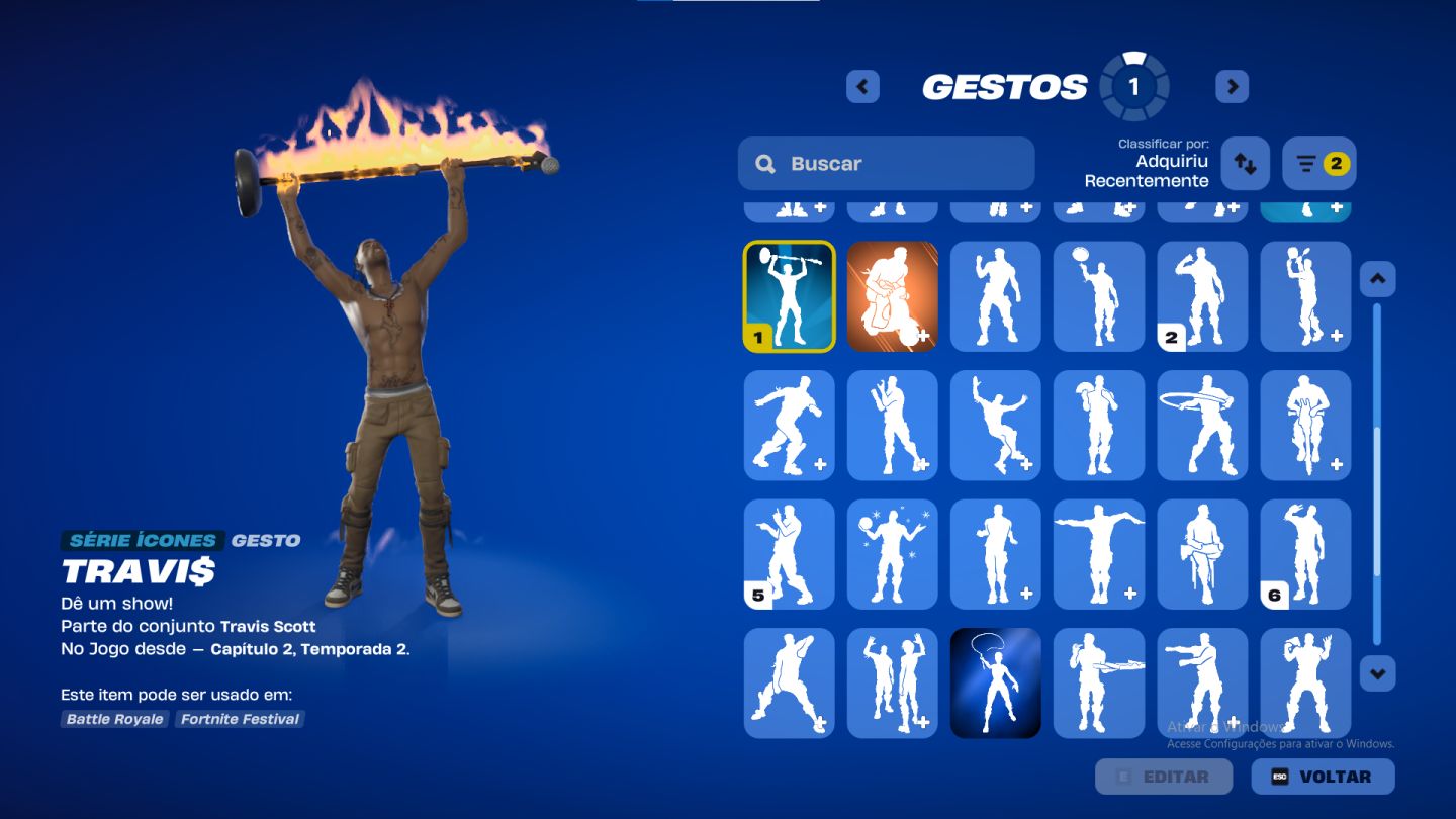 CONTA DE FORTNITE BARATA COM TRAVIS SCOTT E OUTRAS SKINS TRYHARDS FULL ACESSO