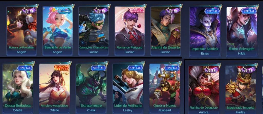 CONTA MLBB - COLLECTOR ANGELA - MUITAS SKINS